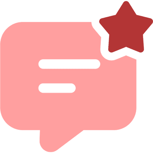 Customer testimonials and user reviews section icon