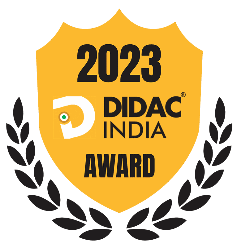 DIDAC India Award 2023 trophy for school software