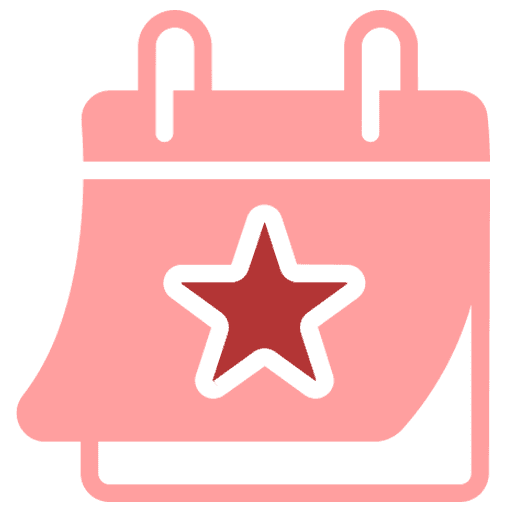 Annual school social media content calendar icon